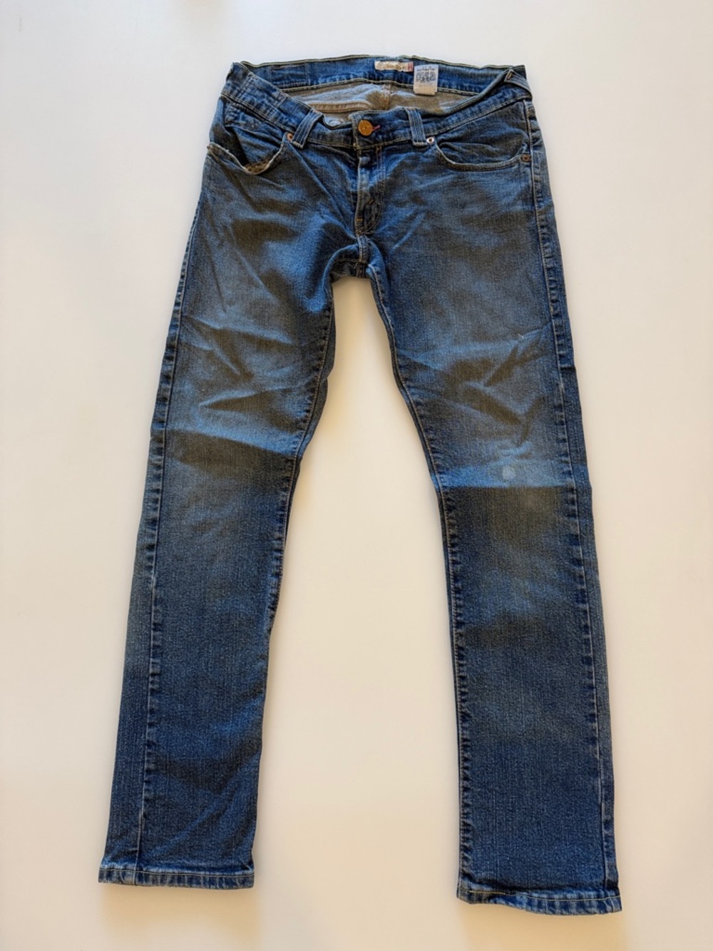 Women’s 504 Slouch Skinny Slim Straight Blue Jeans